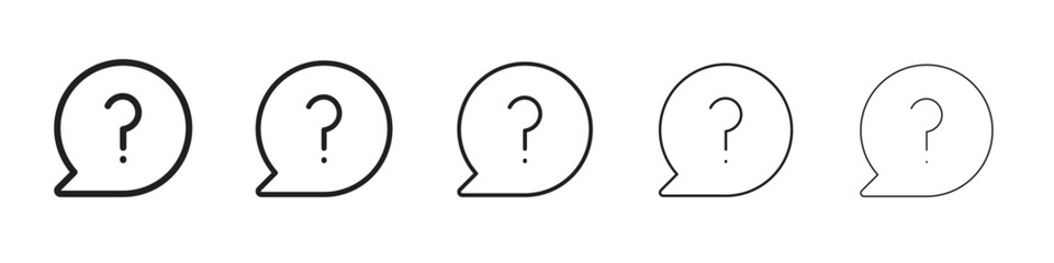 Question icon set vector illustration isolated