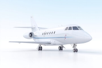 Obraz premium luxurious and sleek private jet isolated on perfectly clean white background