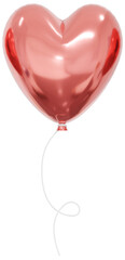 Realistic red heart Balloon. Bunch of Helium balloons for birthday, party anniversary and wedding.
