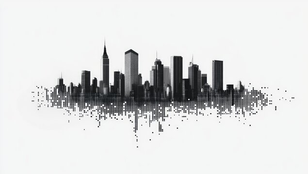 Fototapeta Abstract cityscape