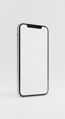Smartphone with a blank white screen for mockup isolated PNG with Transparent Background