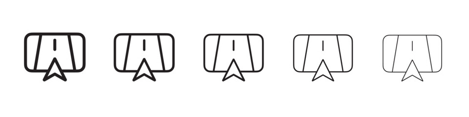 Road icon vector illustration isolated