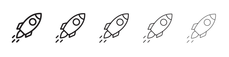 Rocket icon vector illustration isolated