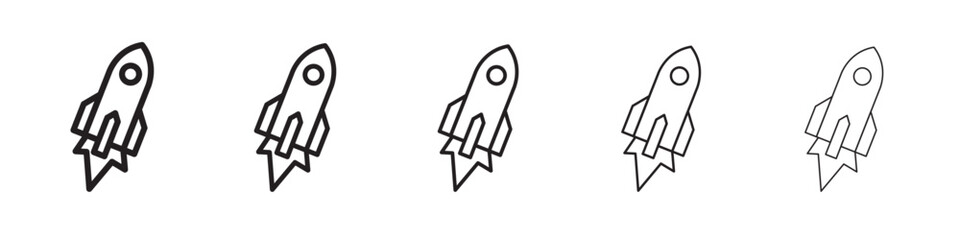 Rocket Spaceship Startup icon vector illustration isolated