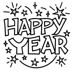 Happy New Year name vector