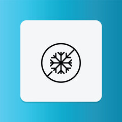 Icon of a snowflake inside a circle, indicating the product should be stored in a cool or low-temperature environment to preserve quality.
