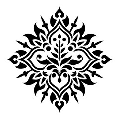 abstract floral ornament icon