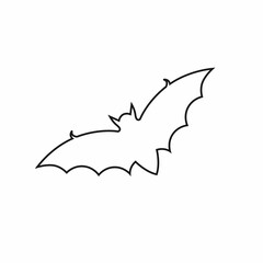 Halloween bat outline vector design isolated template
