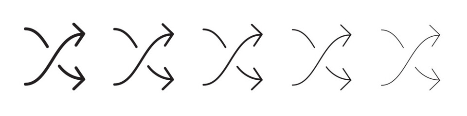 Shuffle icon vector illustration isolated