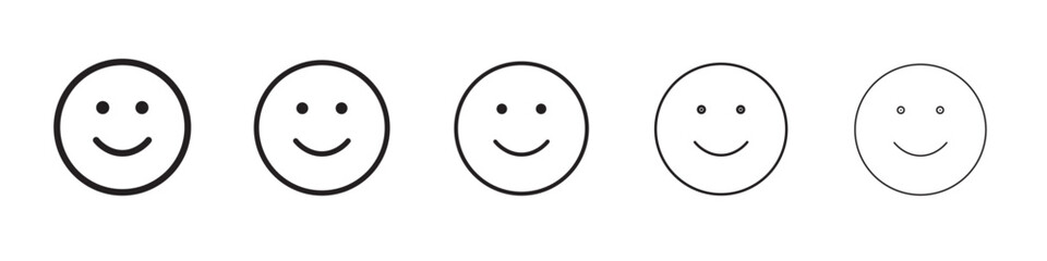 Smiley face icon vector illustration isolated
