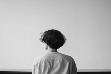 explore intersection of inner world and external environment through minimalistic image focusing on dichotomy of serene