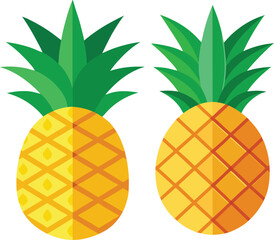  A drawing of pineapples with  white background