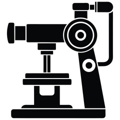 optometrist element isolated autorefractor keratom on white background