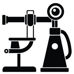 optometrist element isolated autorefractor keratom on white background