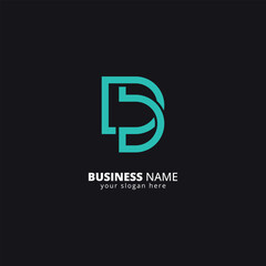 Alphabet D and B Letter Combination Logo, Stylish Corporate Symbol.