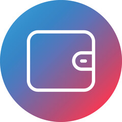 Wallet Line Gradient Circle Background Icon