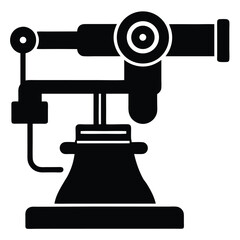 optometrist element isolated autorefractor machine on white background