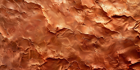 Golden or copper metal surface texture pattern. Orange-yellow gold texture background. Luxury risch style wallpaper. Digital artistic artwork raster bitmap illustration. Graphic design art. AI artwork