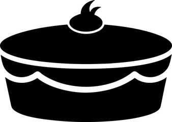 Cake Tin Silhouette Vector Illustration 