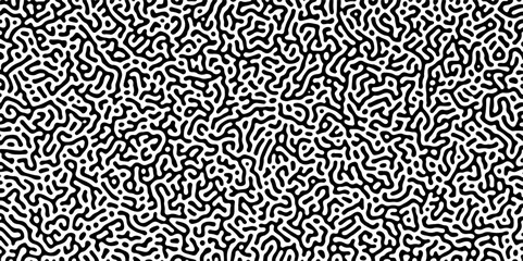 Diffusion reaction seamless vector pattern. Natural seamless line pattern. Linear design with biological shapes. Reaction-diffusion or truing pattern formation. abstract truing organic wallpaper.	