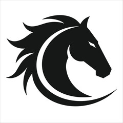 simple horse vector illustration best for sport races logo