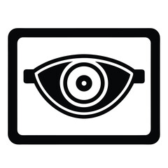 Obraz premium optometrist element isolated digital eye test table on white background
