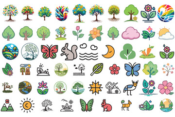 Nature icon vector, Ecology icon, environment, tree logo