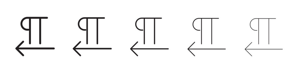 Text paragraph left icon vector illustration isolated