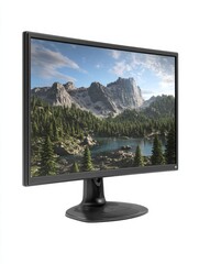 Monitor isolated on white background. 3D rendering.