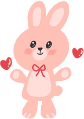 귀여운 토끼 일러스트 © 주영 박