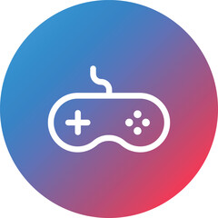 Game Line Gradient Circle Background Icon