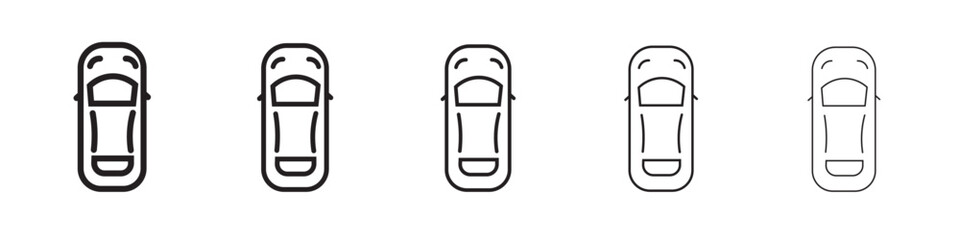Top view car icon vector illustration isolated