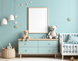 Baby room with frame 