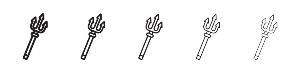 trident and poseidon icon vector illustration isolated