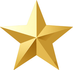 Obraz premium Golden Star Award Achievement Symbol Graphic Design Element for Success Branding Decoration
