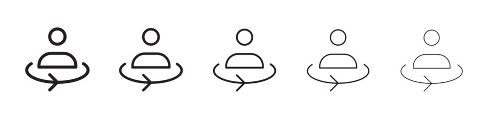 Turn around icon vector illustration isolated