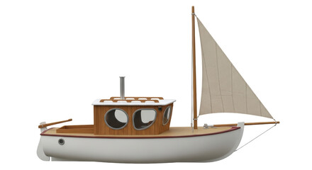 Isolated Toy Boat