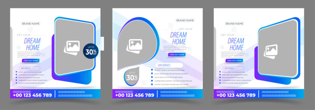 house property sale banner square story post or Real estate social media post web banner template