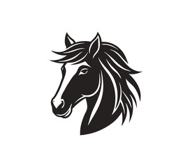A horse head silhouette vector 