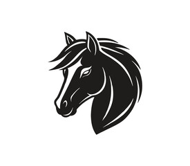 A horse head silhouette vector 