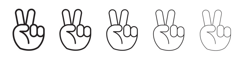 Victory sign icon vector illustration isolated