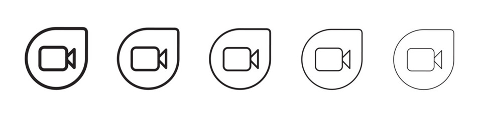 Video call icon vector illustration isolated