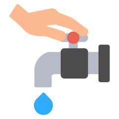 Water Conservation Tap Icon