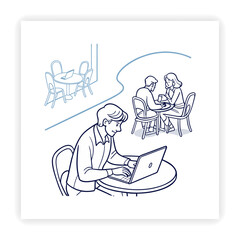 Remote Work and Freelancing Doodle Icons