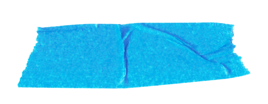 blue sticker paper tape washi tape high quality isolated	
