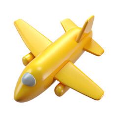 Fototapeta premium Yellow Airplane Aircraft Icon