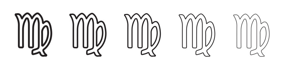 Virgo zodiac sign icon vector illustration isolated