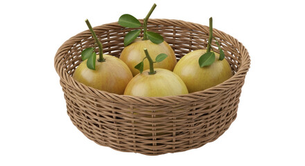 Isolated Basket of Pomelos