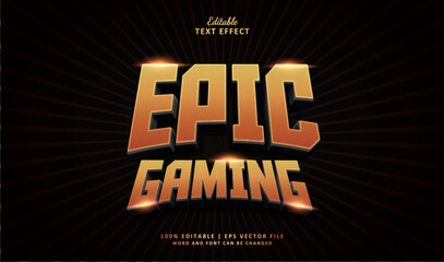 Epic Gaming Editable Text Effect Style 3d Neon Cinematic Motion Picture