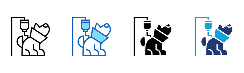 Spay Neuter icon Multi Style Vector Illustration